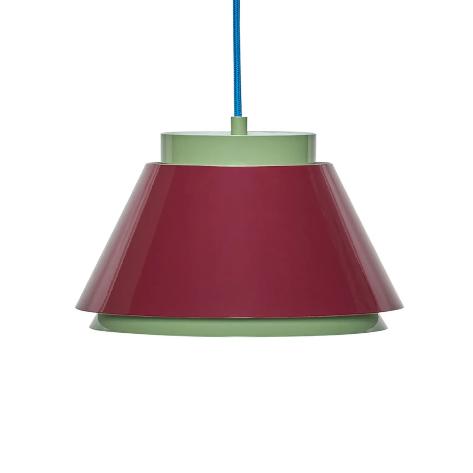Lámpara colgante Remi, verde/rojo, Ø 25 cm, metal
