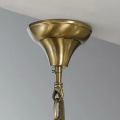 Lámpara colgante Rieka, forma farola redonda 43 cm