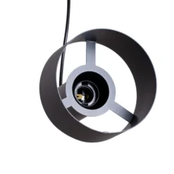 Lámpara colgante Rif 3, antracita, redonda, 3 luces, Ø 33 cm