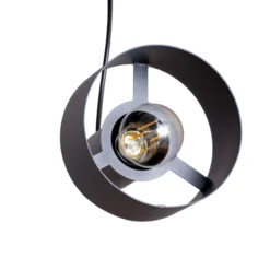 Lámpara colgante Rif 3, antracita, redonda, 3 luces, Ø 33 cm
