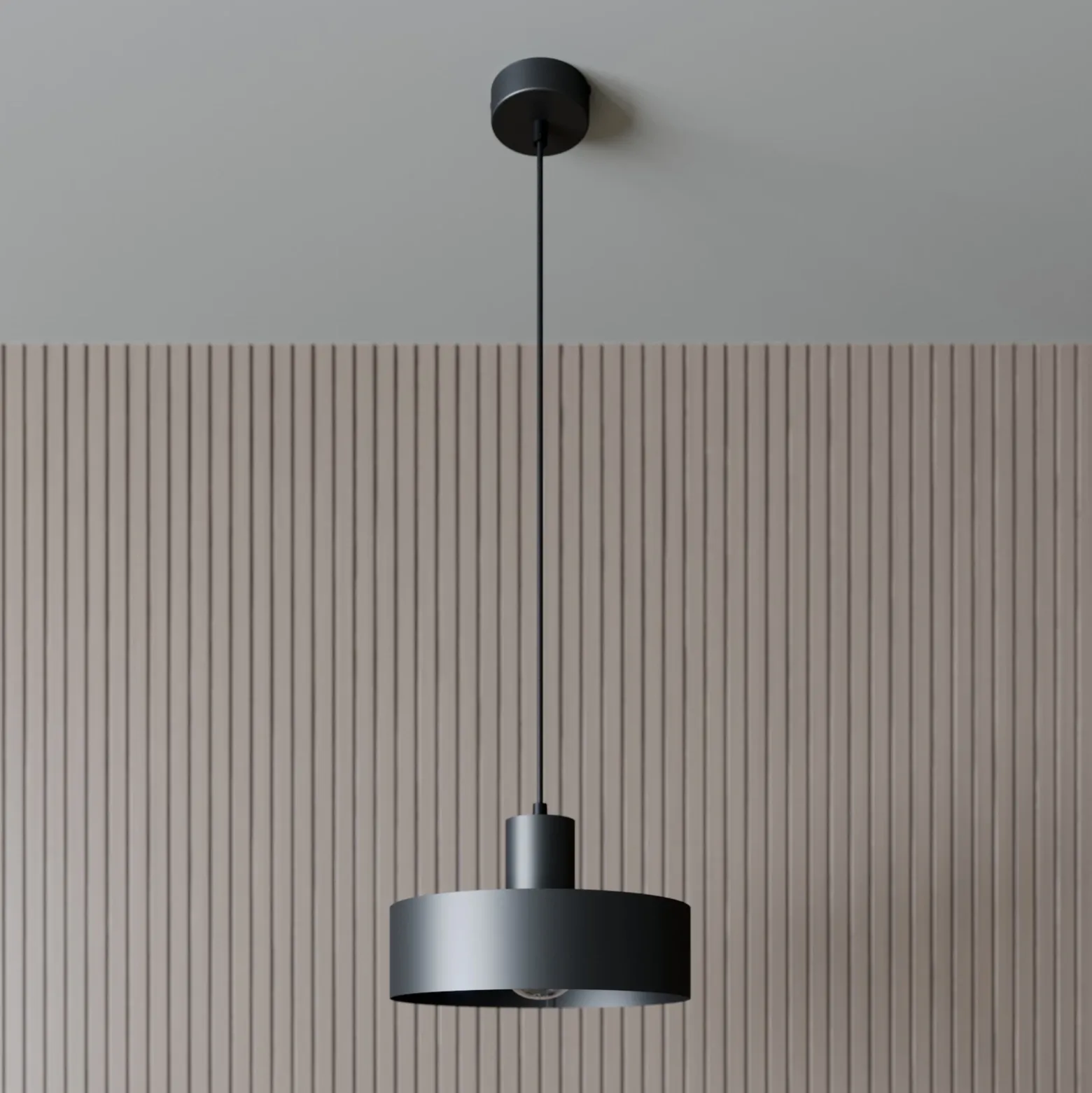 Lámpara colgante Rif de metal, negro, Ø 25 cm