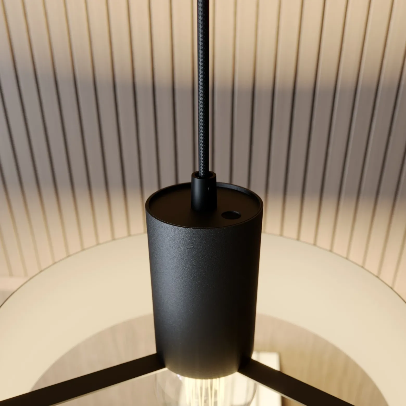 Lámpara colgante Rif de metal, negro, Ø 25 cm