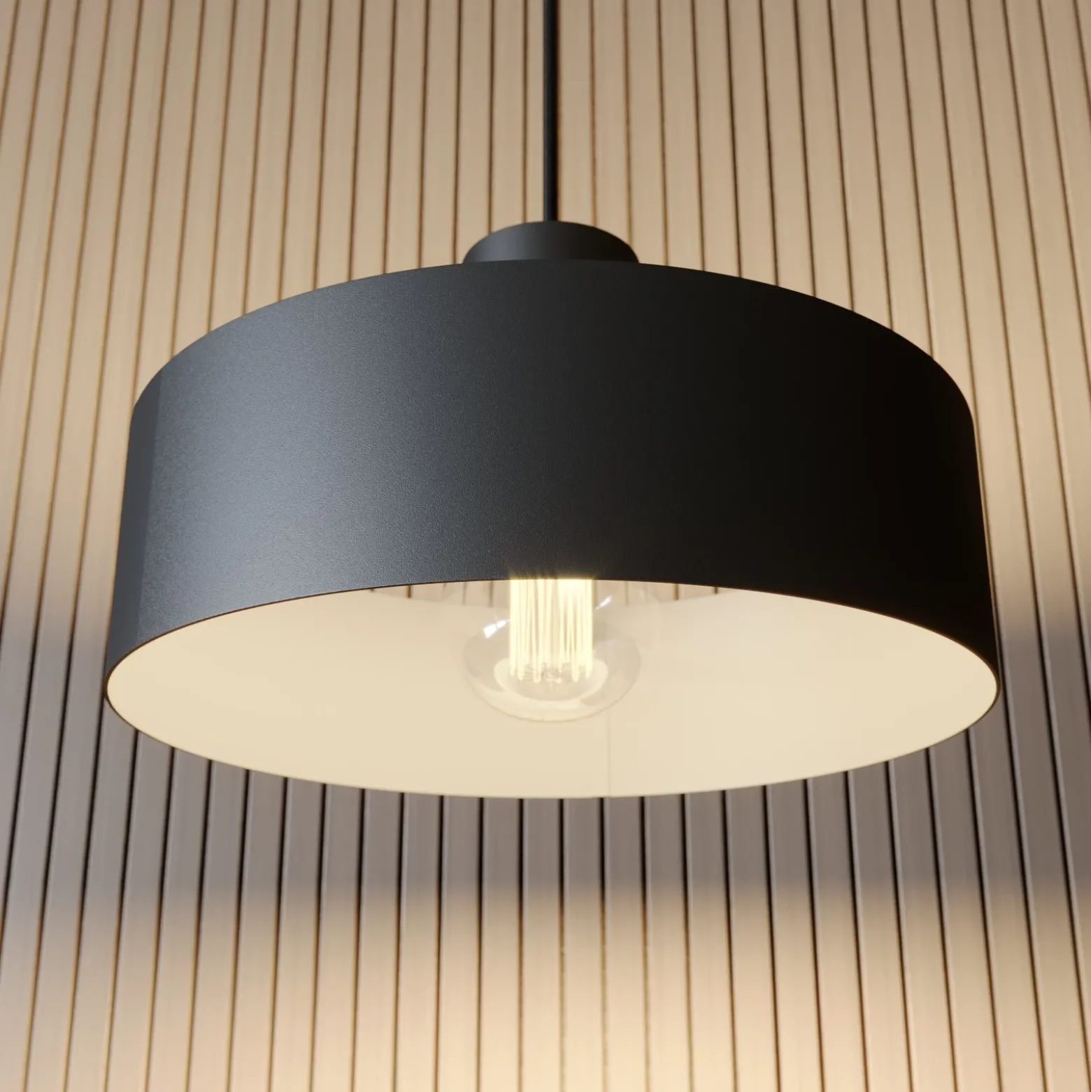 Lámpara colgante Rif de metal, negro, Ø 25 cm