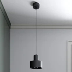 Lámpara colgante Rif de metal, negro, Ø 15 cm