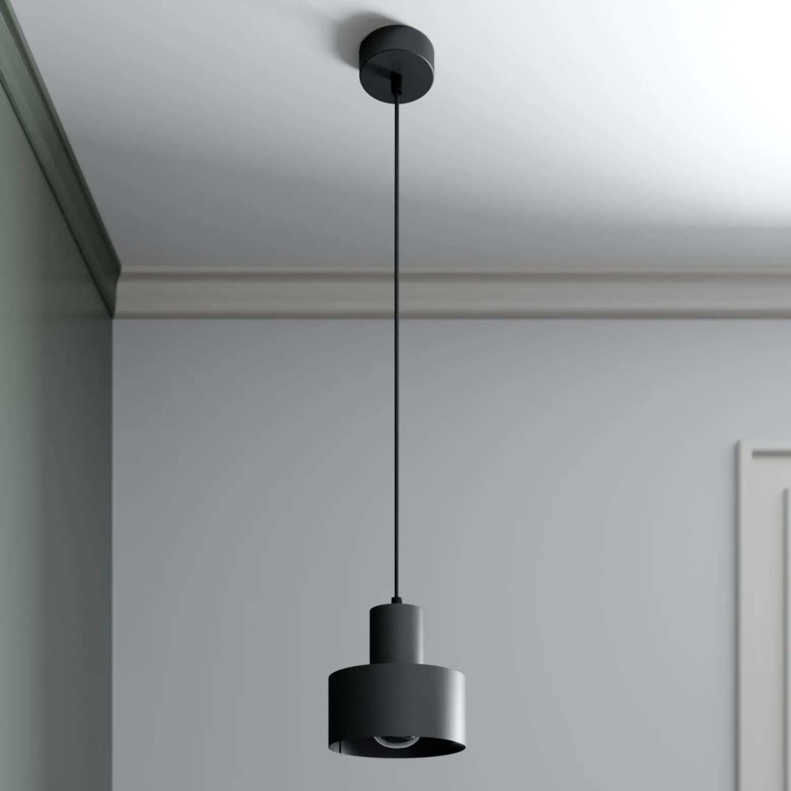 Lámpara colgante Rif de metal, negro, Ø 15 cm