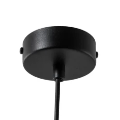 Lámpara colgante Rif Lux, negro/dorado, Ø 25 cm, acero