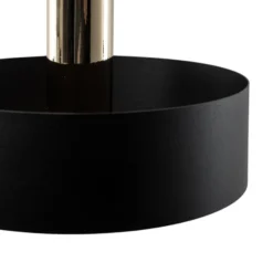 Lámpara colgante Rif Lux, negro/dorado, Ø 25 cm, acero