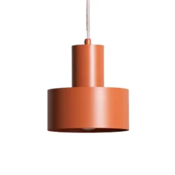 Lámpara colgante Rif 3, rojo ladrillo, redonda, 3 luces, Ø 33 cm