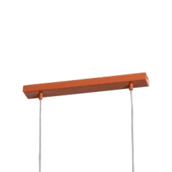 Lámpara colgante Rif 2, rojo ladrillo, 2 luces, lineal, acero