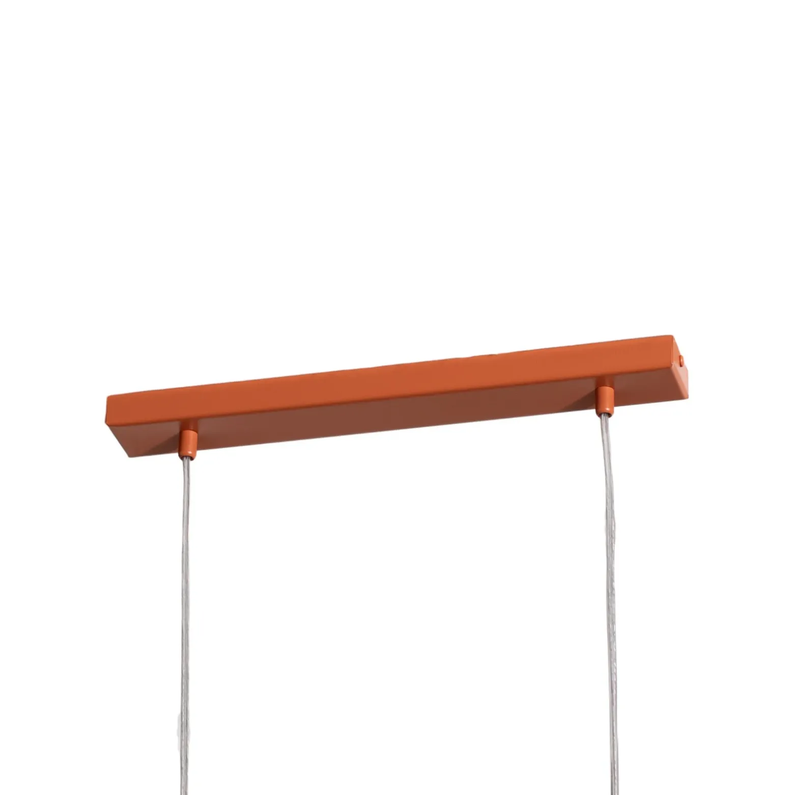 Lámpara colgante Rif 2, rojo ladrillo, 2 luces, lineal, acero