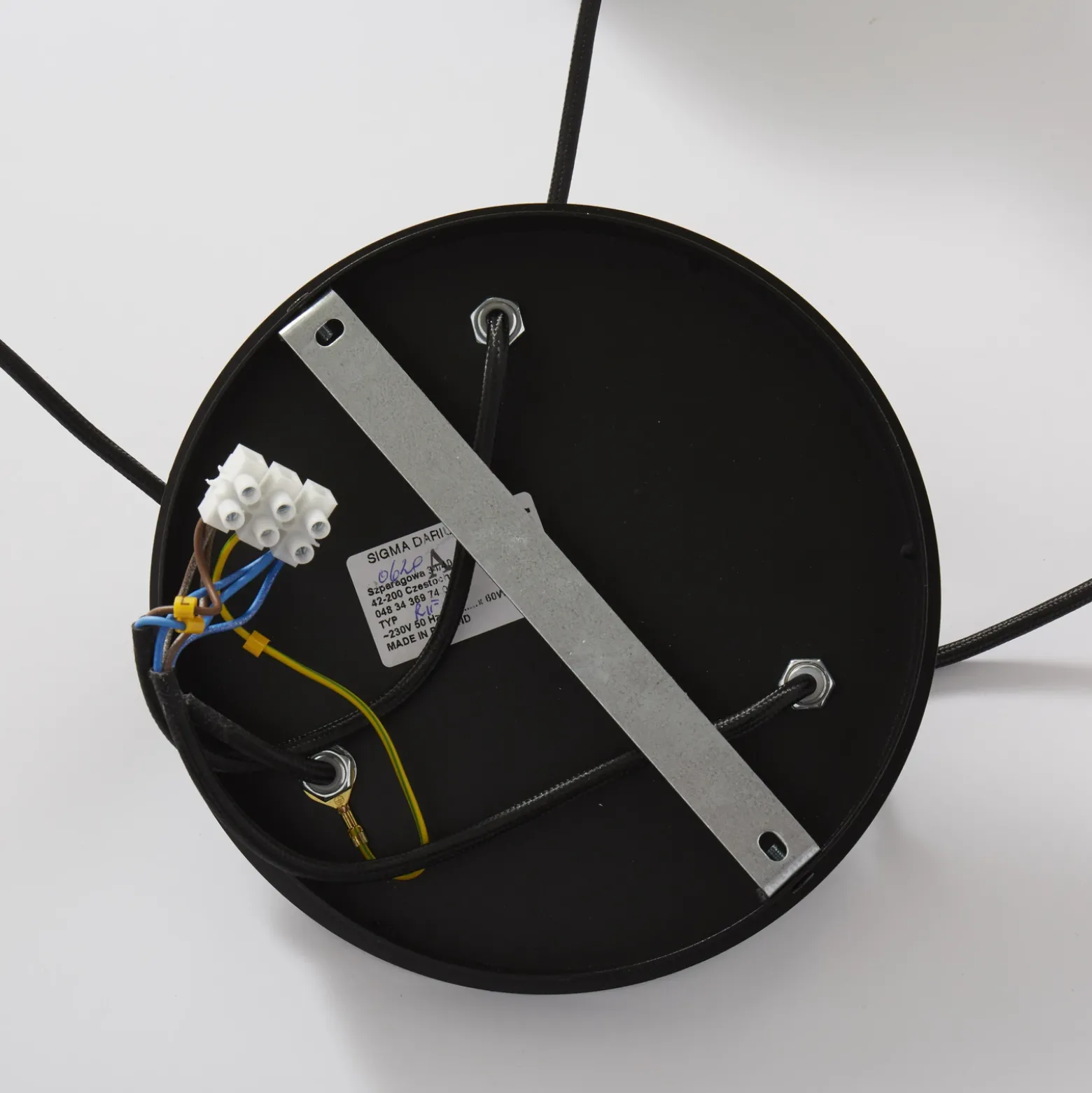 Lámpara colgante Rif, rotunda de 3 luces, negro