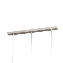 Lámpara colgante Rif 3, taupe, 3 luces, lineal, acero