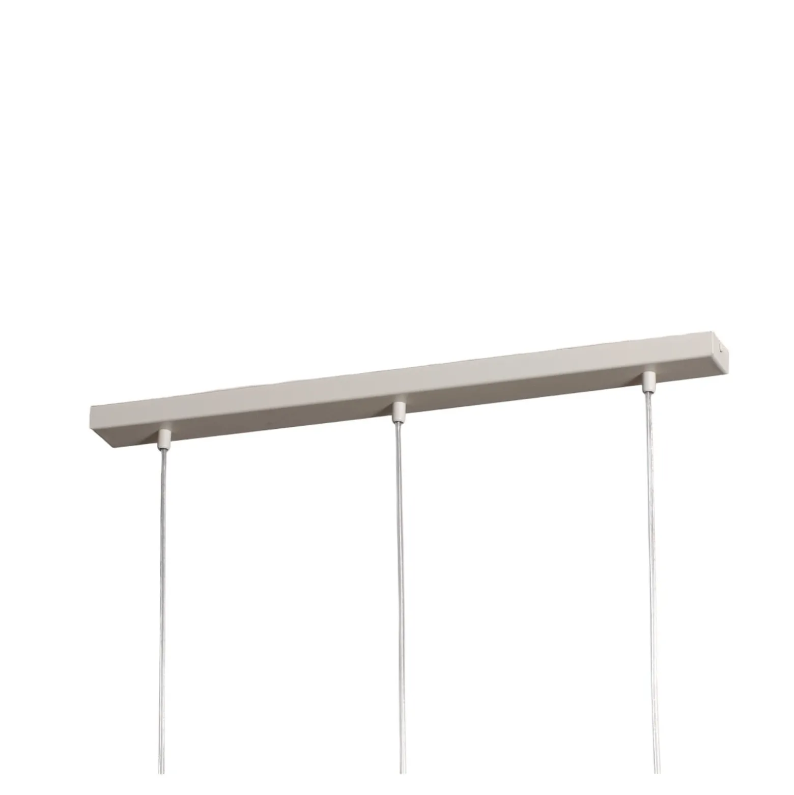 Lámpara colgante Rif 3, taupe, 3 luces, lineal, acero