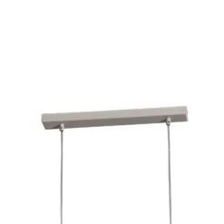 Lámpara colgante Rif 2, taupe, 2 luces, lineal, acero
