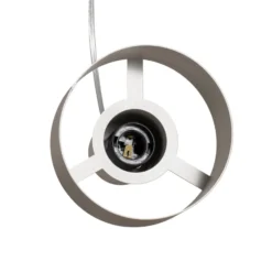 Lámpara colgante Rif 2, taupe, 2 luces, lineal, acero