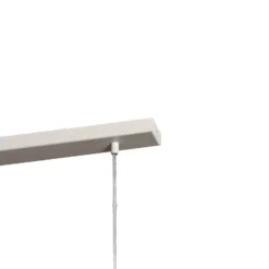 Lámpara colgante Rif 2, taupe, 2 luces, lineal, acero