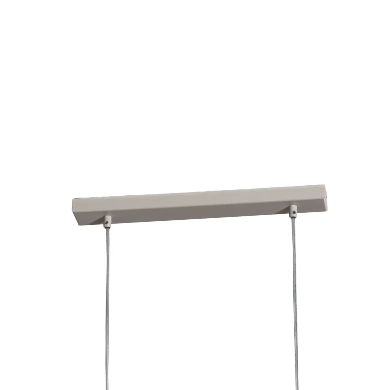 Lámpara colgante Rif 2, taupe, 2 luces, lineal, acero