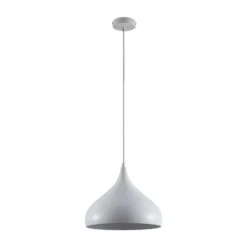 Lámpara colgante Ritana de Lindby, blanca, metal, Ø 31 cm, E27