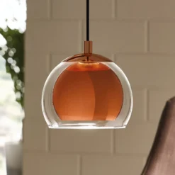 Lámpara colgante Rocamar 1 luz en cobre