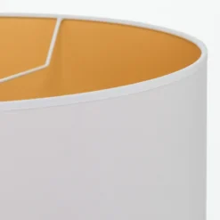 Lámpara colgante Roller, blanco/dorado, Ø 45 cm