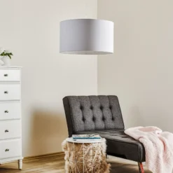 Lámpara colgante Roller, blanca, Ø 45 cm
