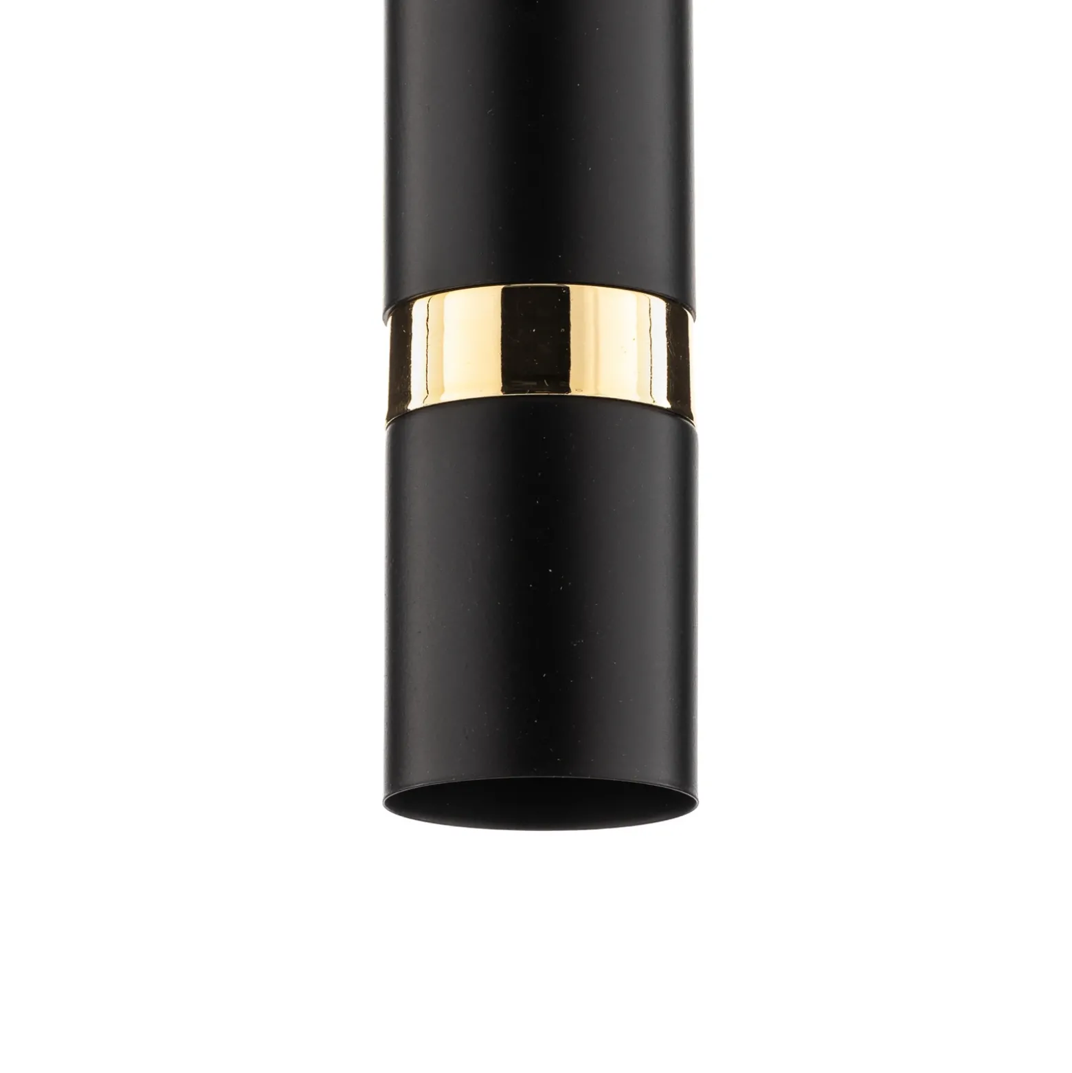 Lámpara colgante Rondo negro/dorado, 1 luz