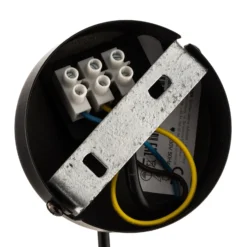 Lámpara colgante Rondo negro/dorado, 1 luz