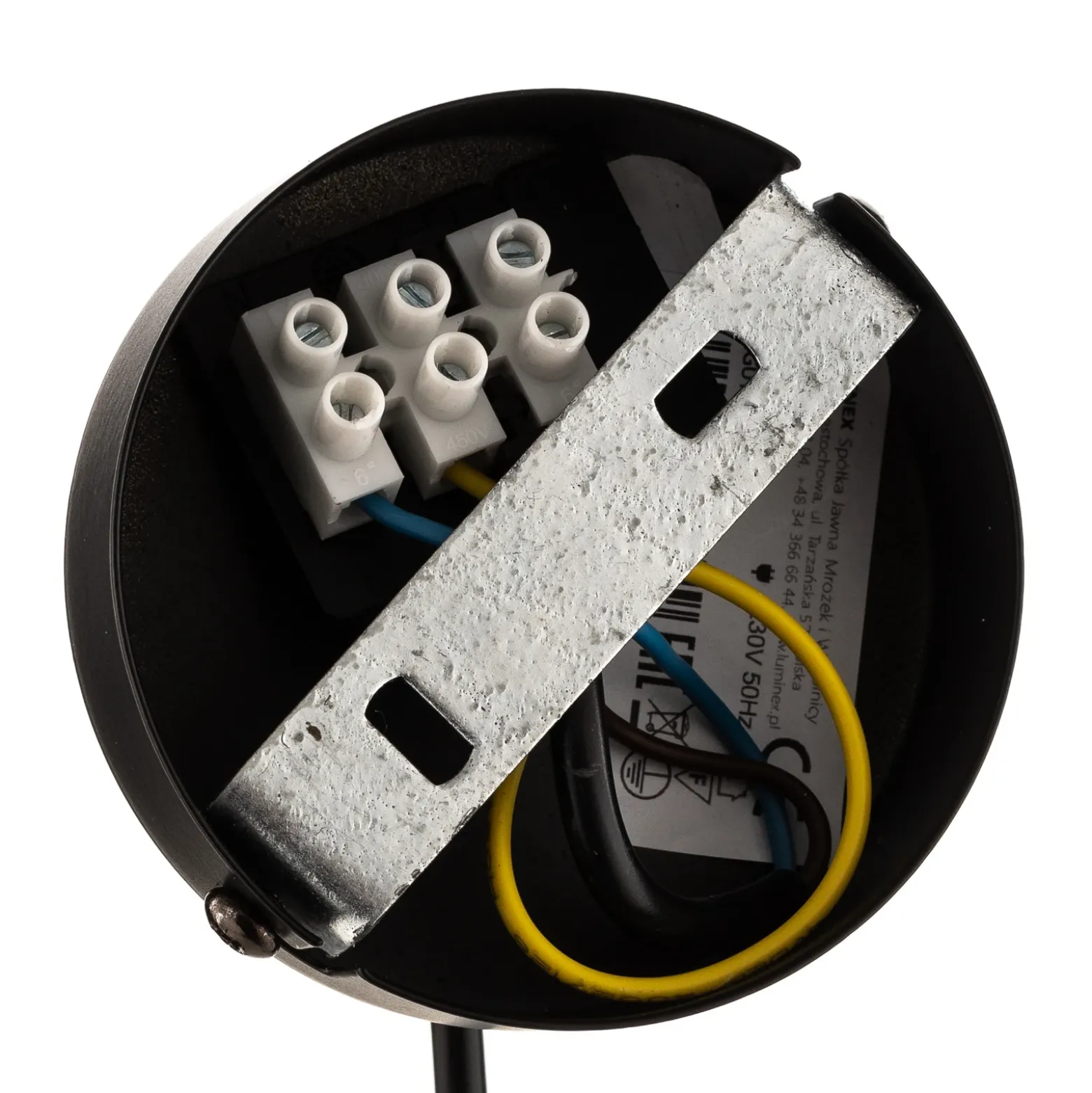 Lámpara colgante Rondo negro/dorado, 1 luz