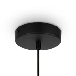 Lámpara colgante Roots de Maytoni, Ø 25 cm, altura 29 cm, madera/negro
