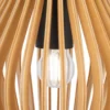 Lámpara colgante Roots de Maytoni, Ø 20 cm, altura 31 cm, madera/negro