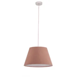 Lámpara colgante Rosabelle, cónica, rosa, 1 luz.