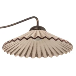 Lámpara colgante Rosina 2 luces rosa claro/bronce