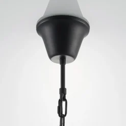 Lámpara colgante Rozalie de Lindby, negra, metal, farol, 21 cm