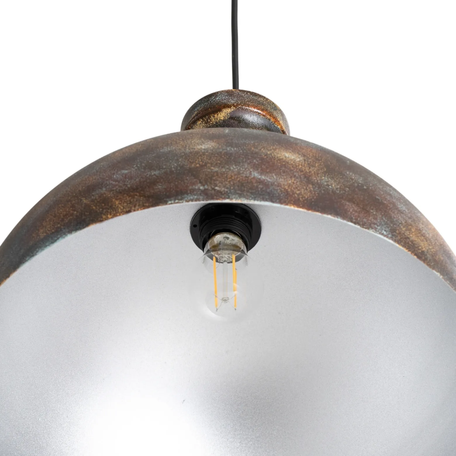 Lámpara colgante Saglam, 1 luz, latón antiguo, metal, Ø 40 cm