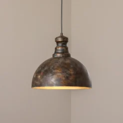 Lámpara colgante Saglam, 1 luz, latón antiguo, metal, Ø 40 cm