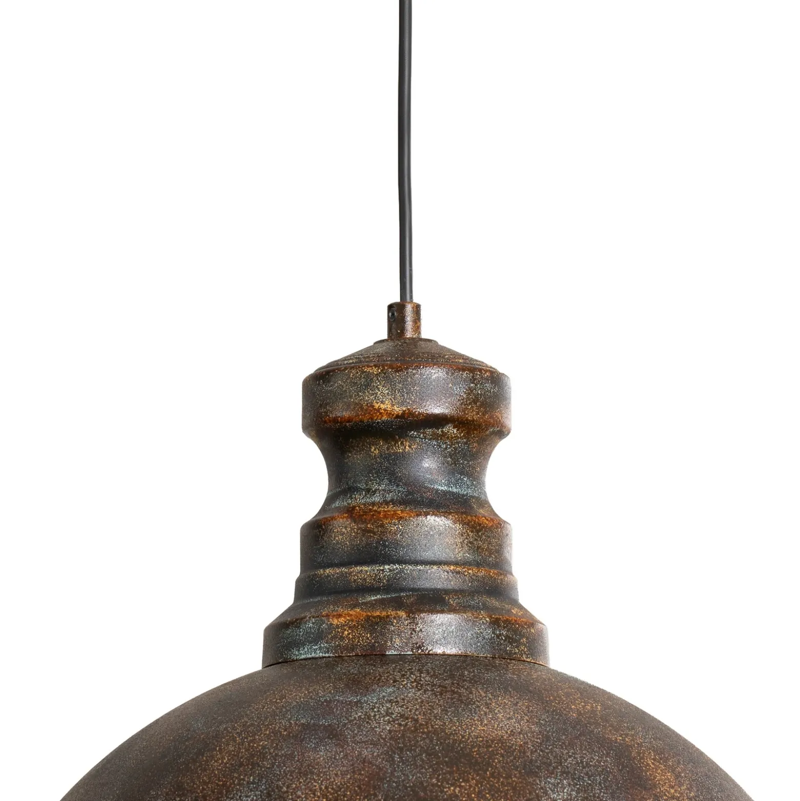 Lámpara colgante Saglam, 1 luz, latón antiguo, metal, Ø 40 cm