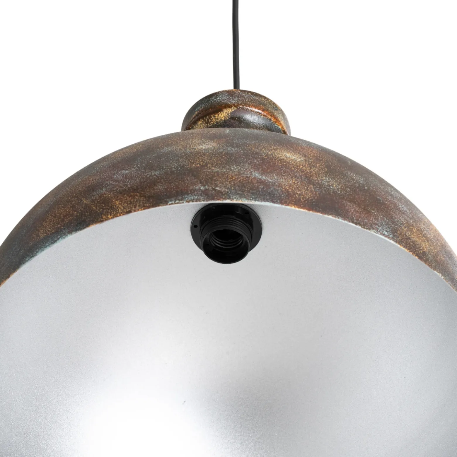 Lámpara colgante Saglam, 1 luz, latón antiguo, metal, Ø 40 cm