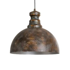 Lámpara colgante Saglam, 1 luz, latón antiguo, metal, Ø 40 cm
