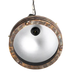 Lámpara colgante Saglam, 1 luz, latón antiguo, Ø 30 cm, metal