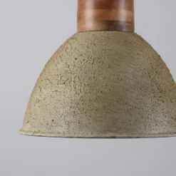 Lámpara colgante Samia, madera de mango, textura beige