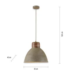 Lámpara colgante Samia, madera de mango, textura beige