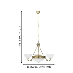 Lámpara colgante Savy, 5 luces