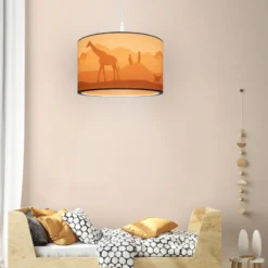 Lámpara colgante 25/40 Scandi Savanne, Ø 38 cm, naranja, E27