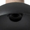 Lámpara colgante Seco, Ø 18 cm, negra, metal/madera