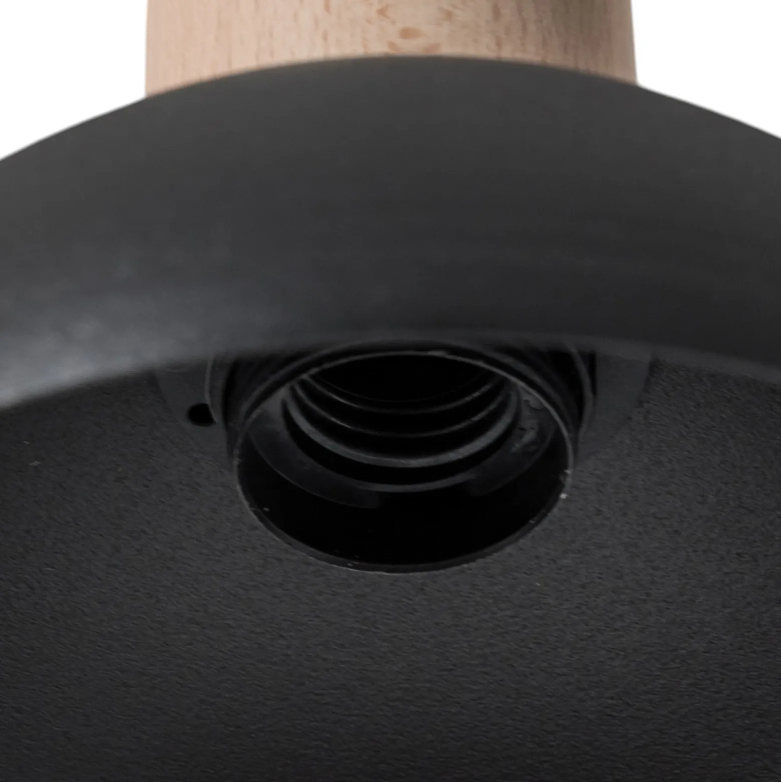 Lámpara colgante Seco, Ø 18 cm, negra, metal/madera