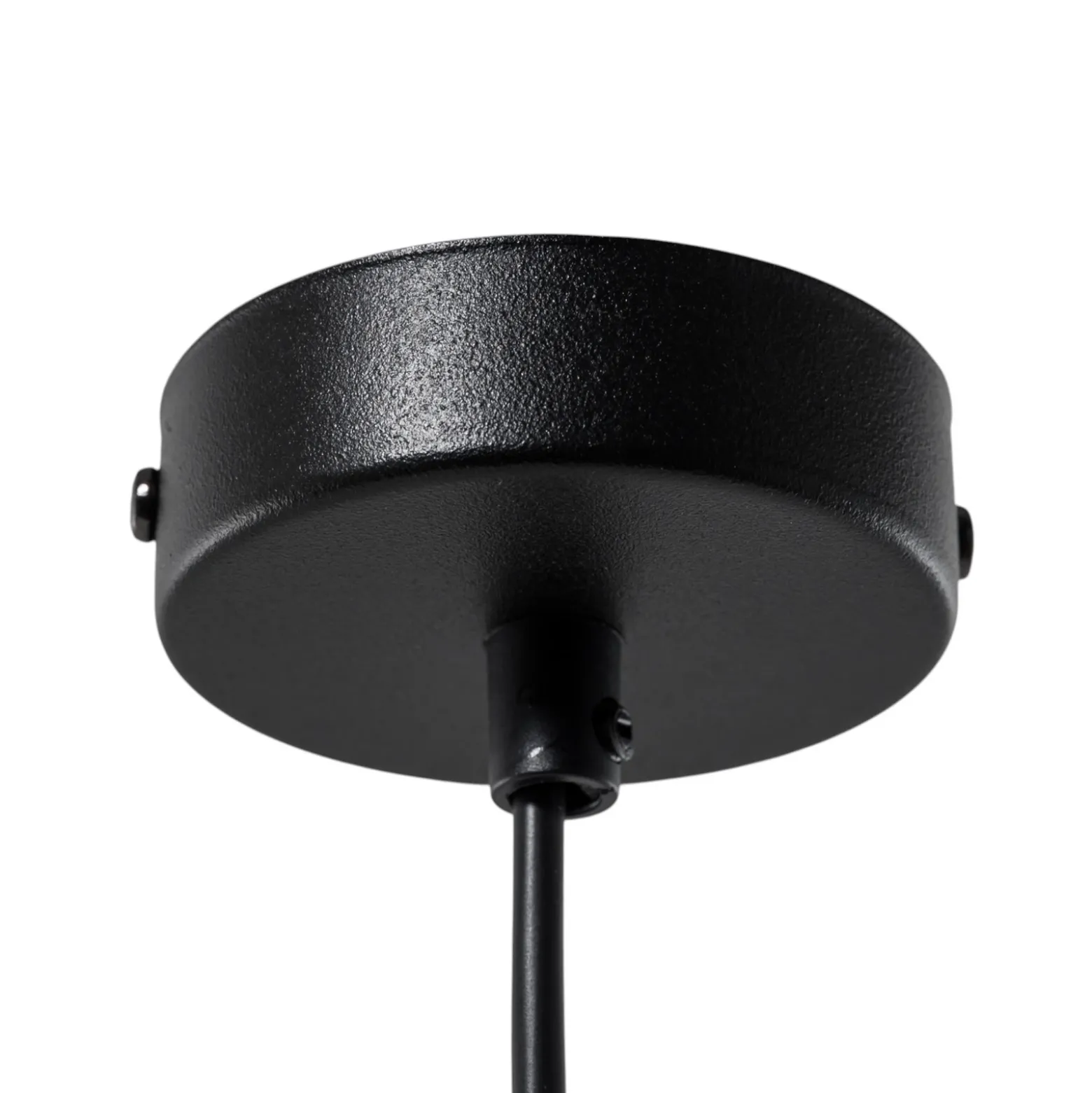 Lámpara colgante Seco, Ø 18 cm, negra, metal/madera