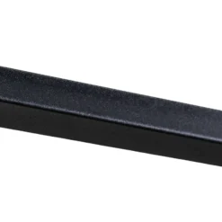 Lámpara colgante Seco, longitud 90 cm, negra, metal/madera, 4 luces.