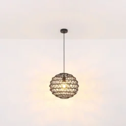 Lámpara colgante Senni, marrón, Ø 39 cm