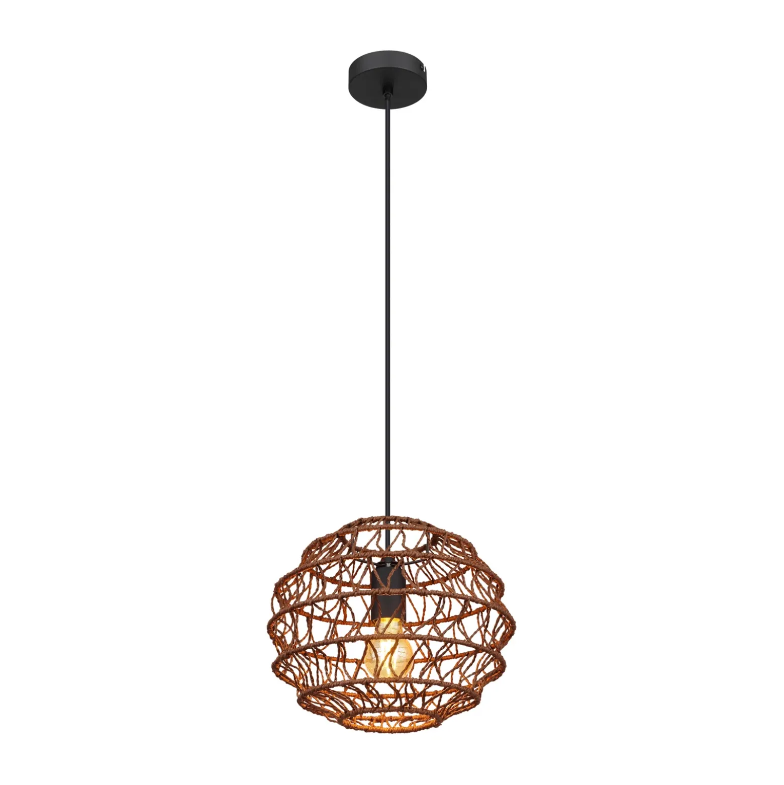Lámpara colgante Senni, marrón, Ø 29 cm