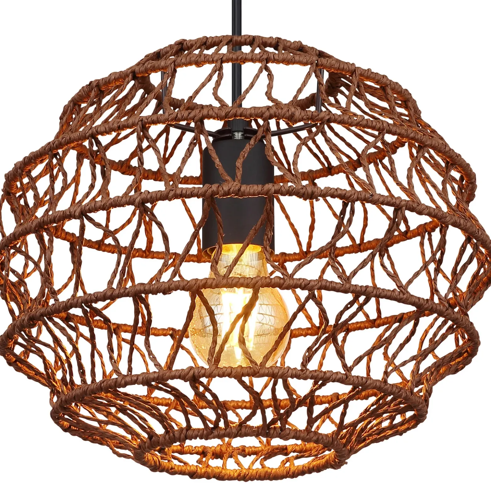 Lámpara colgante Senni, marrón, Ø 29 cm